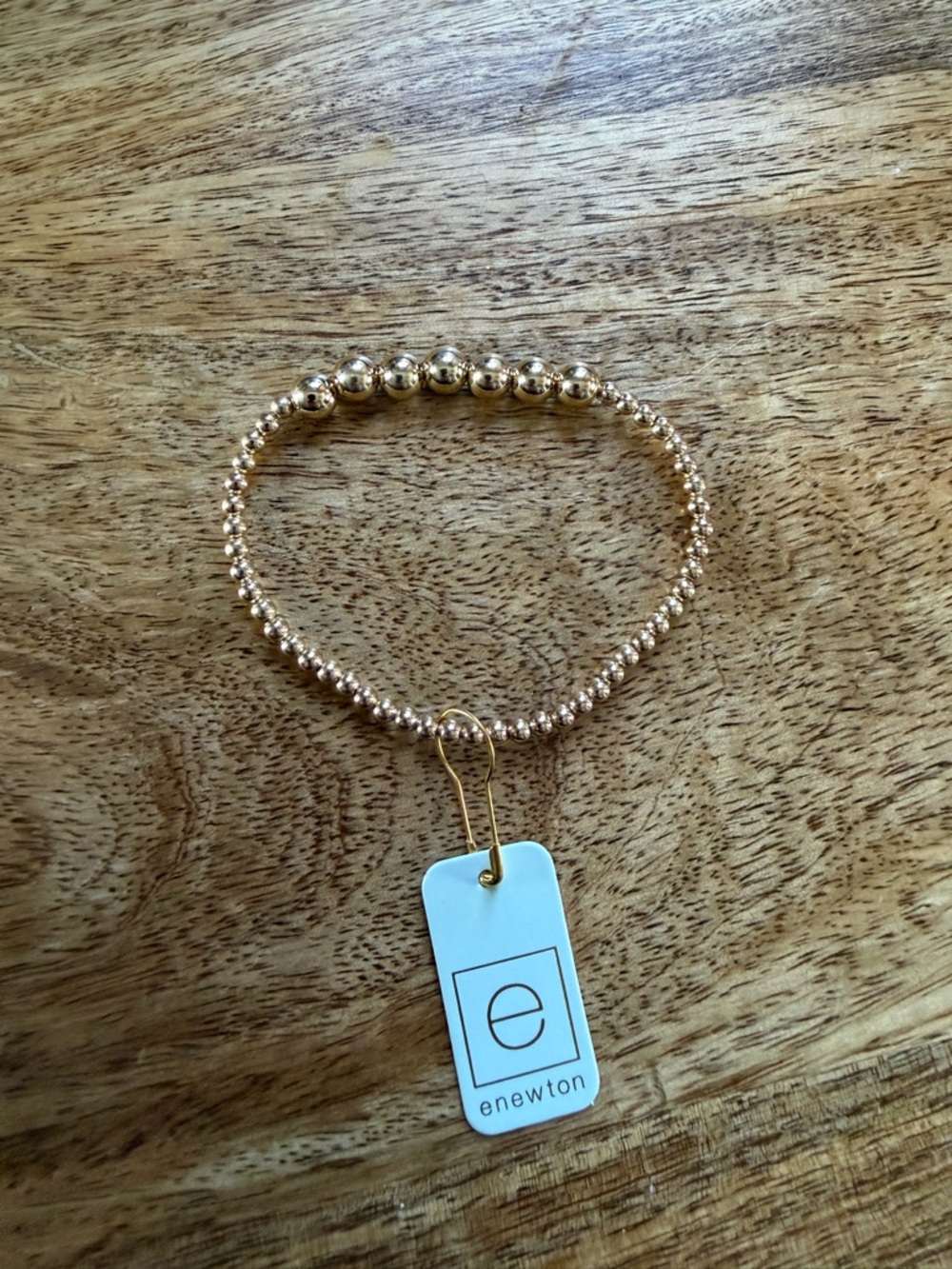 eNewton Gold Beaded Stretch Bracelet